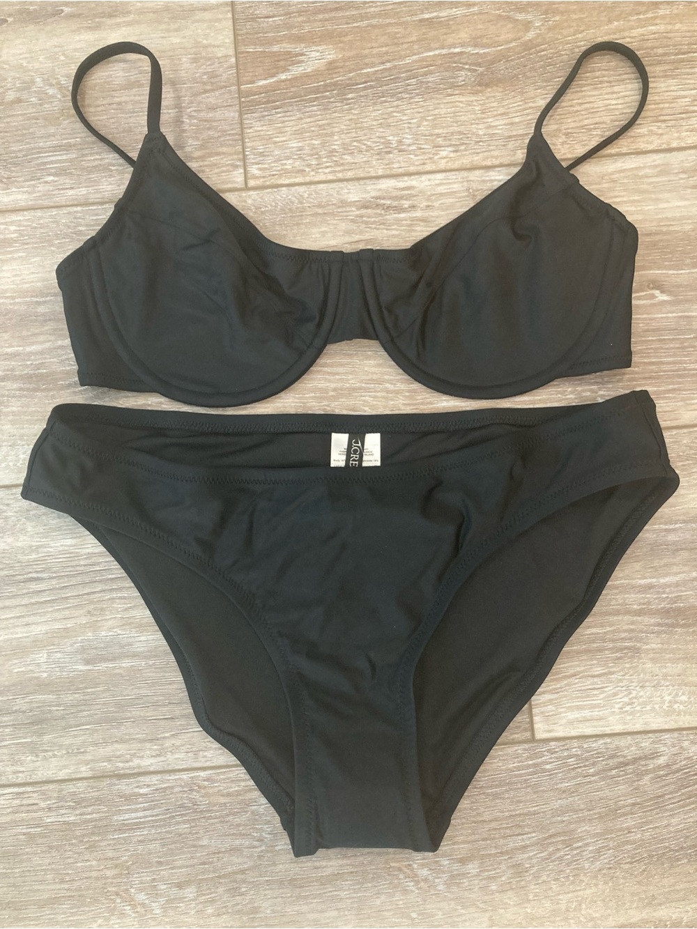 JCrew Black Underwire Bikini Set